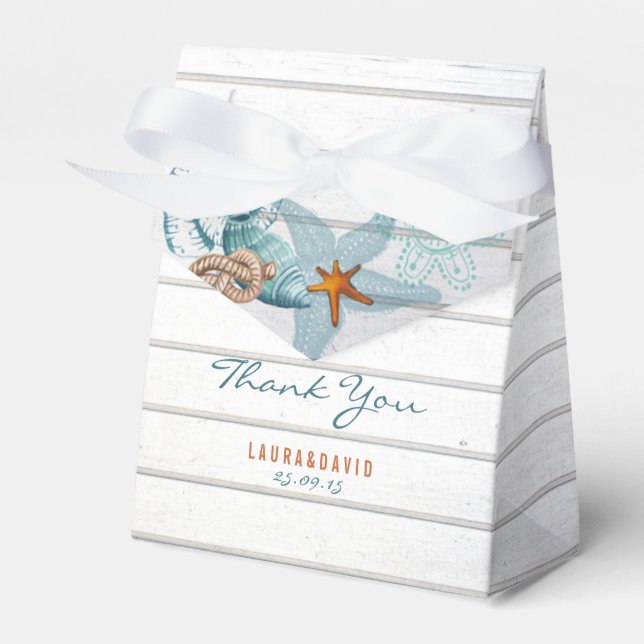 Nautical Beach | Wedding Favour Box (Front Side)