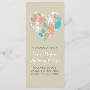 nautical beach wedding programs programme