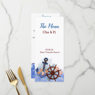 Nautical Beach Wedding Theme Menu
