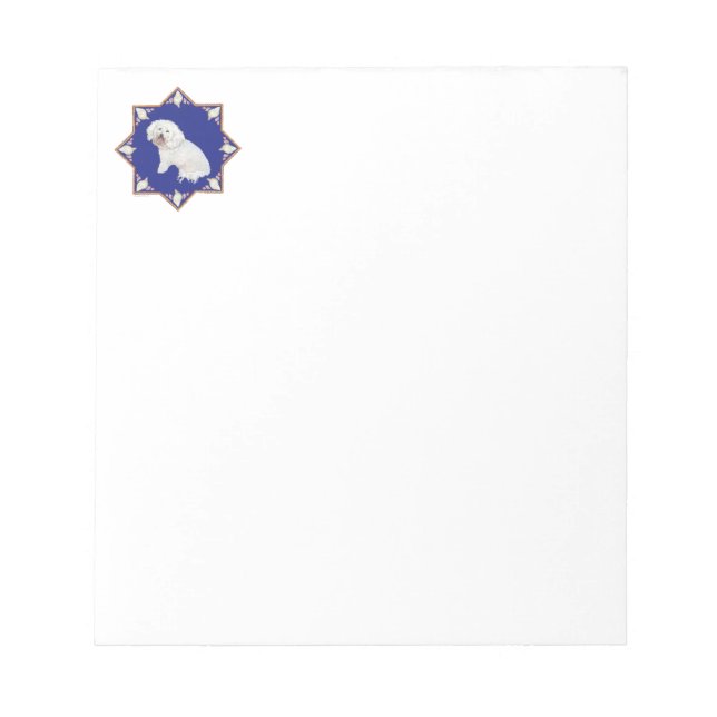 Nautical Bichon Frise Notepad (Front)