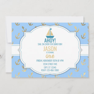 NAUTICAL BIRTHDAY BOY INVITATION
