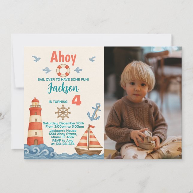 Nautical Birthday Invitation (Front)