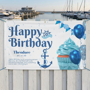 Nautical Birthday Party Banner