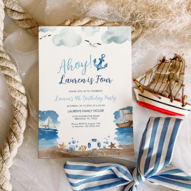 Nautical Birthday Party Invitation (Creator Uploaded)