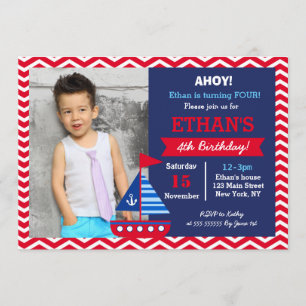 Nautical Birthday Party Invitations