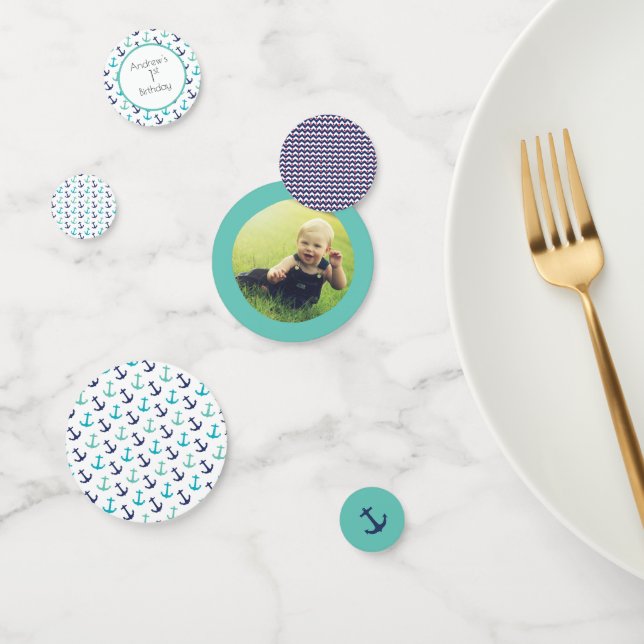 Nautical Blue Anchor Confetti (Group)