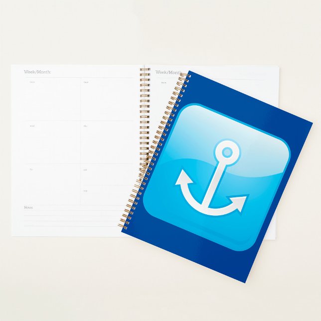 Nautical Blue Anchor Icon Modern Maritime  Planner (Creator Uploaded)