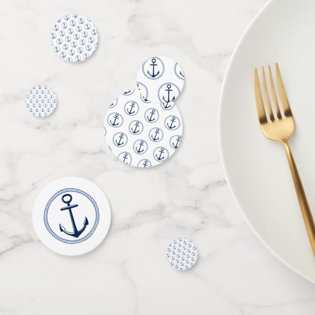 Nautical Blue Anchor Party Confetti (Group)