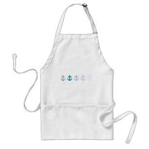 Nautical Blue Anchors Design Standard Apron