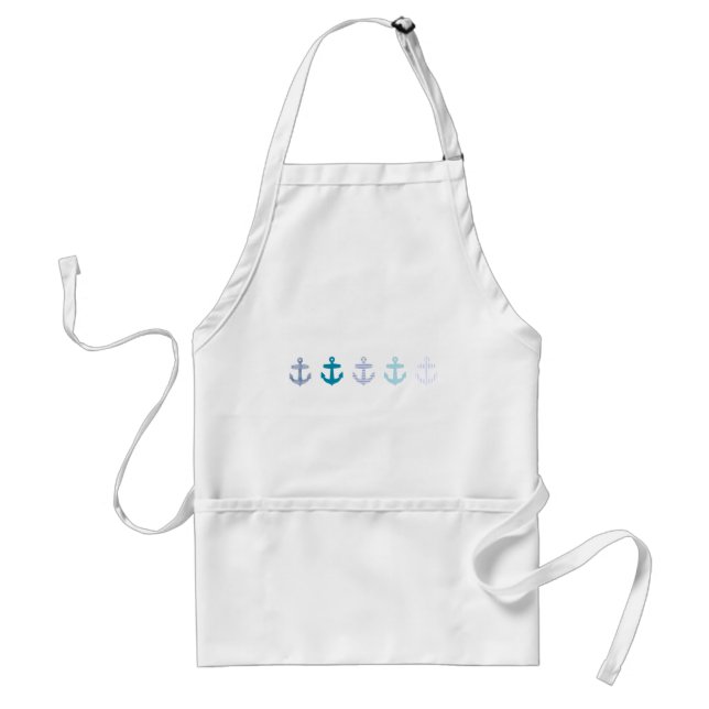 Nautical Blue Anchors Design Standard Apron (Front)