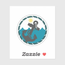 Nautical blue and black anchor