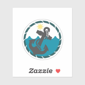 Nautical blue and black anchor