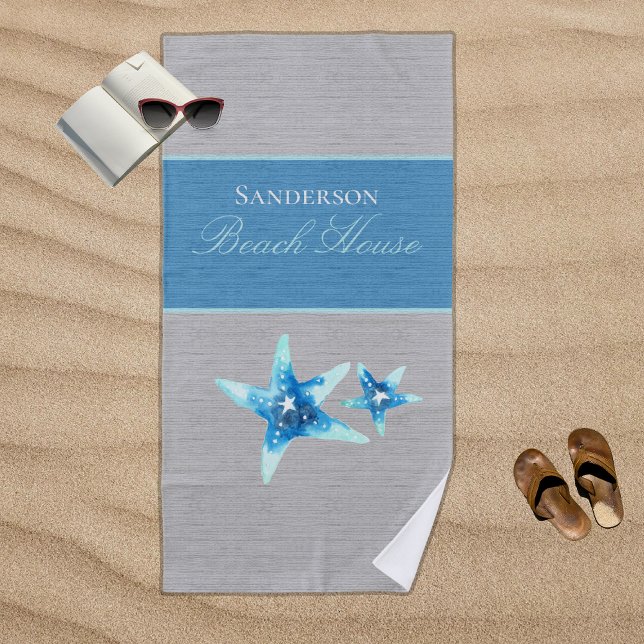 Nautical Blue and Grey  Beach Towel (Creator Uploaded)