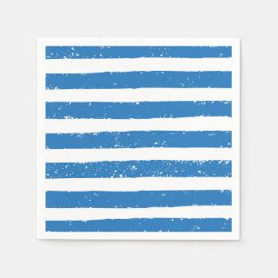 Nautical Blue And White Stripes Wedding / Party Napkin