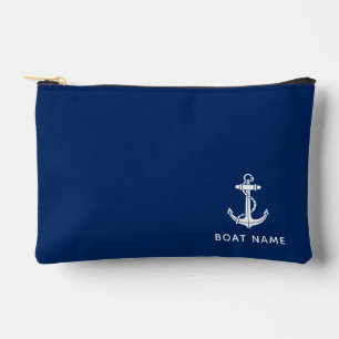 Nautical Blue Boat Anchor Custom Cruise Swag Accessory Pouch