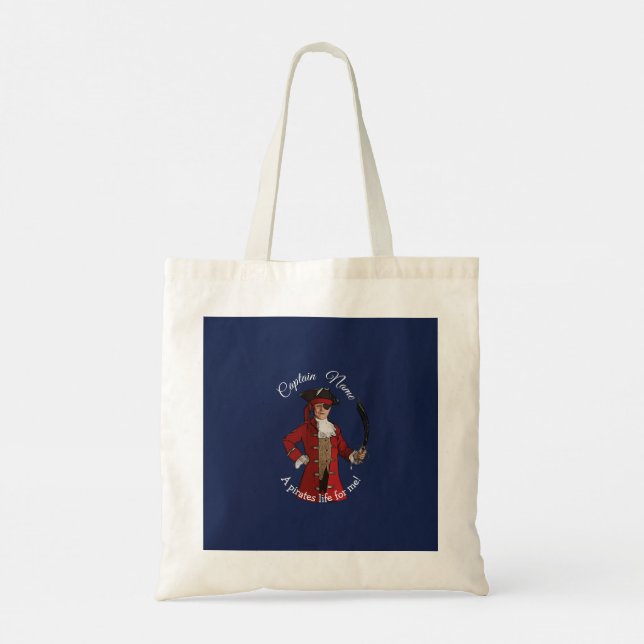 Nautical Blue Boy Party Pirate Tote Bag (Back)