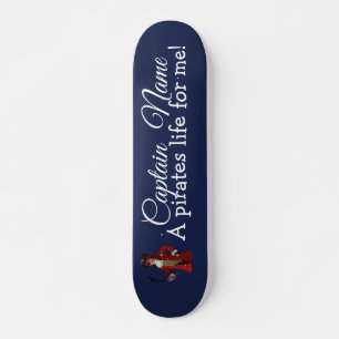 Nautical Blue Boy Pirate  Skateboard