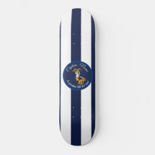 Nautical Blue Boy Pirate  Skateboard