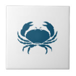 Nautical Blue Crab Kitchen Backsplash Tile<br><div class="desc">Set off your kitchen nautical decor with these Nautical Blue Crab Kitchen Backsplash ceramic tiles. This simple modern design has a customisable white background and dark navy blue crab. Change to your colour choice by clicking personalise template option.</div>