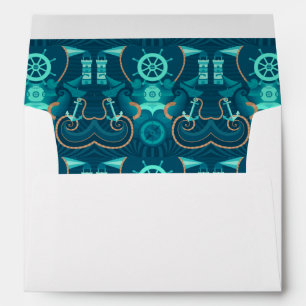 Nautical Blue Design Envelopes