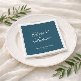 Nautical Blue Elegant Wedding Napkins