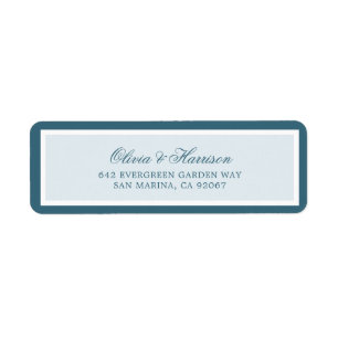 Nautical Blue Elegant Wedding Return Address Label