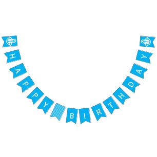 Nautical Blue Happy Birthday Anchor Bunting