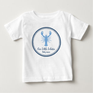 Nautical Blue Lobster coastal Baby T-Shirt