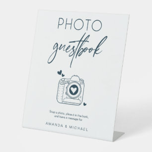 Nautical Blue Photo Guest Book Camera Sign