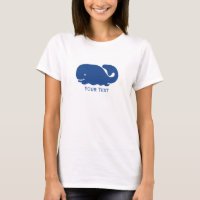 Nautical Blue Preppy Whale Personalised