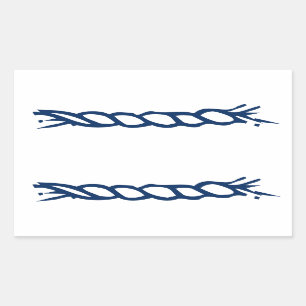 Nautical blue rope blank spice jar label sticker