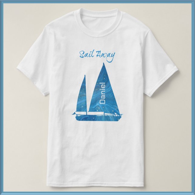 Nautical Blue Sailboat T-Shirt (Creator Uploaded)