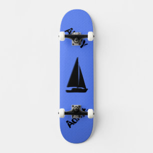 Nautical Blue Skateboard