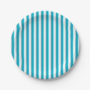 Nautical Blue Stripe Paper Plates