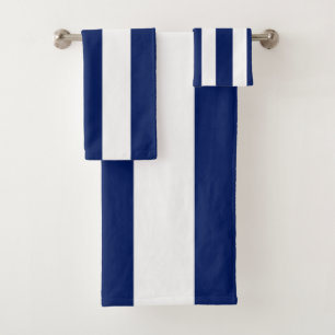Nautical blue stripes Bathroom Towel Set
