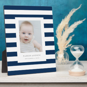 Nautical Blue Stripes Plaque