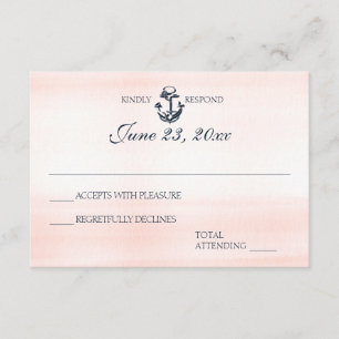 Nautical Blush and Navy Wedding Response