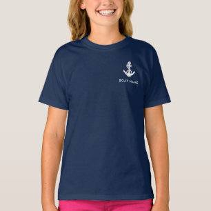 Nautical Boat Anchor and Name Crew Custom T-Shirt