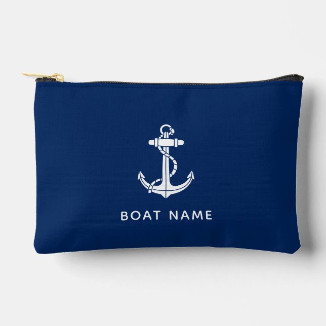Nautical Boat Anchor Custom Accessory Pouch (Front)