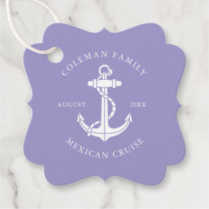 Nautical Boat Anchor Elegant Favour Tags