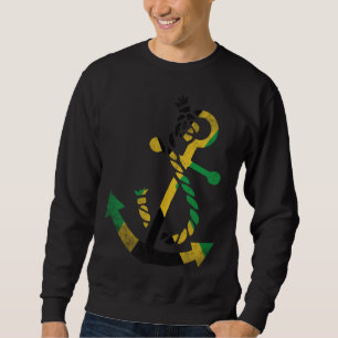 Nautical boat anchor Jamaica Jamaican Flag ocean F Sweatshirt