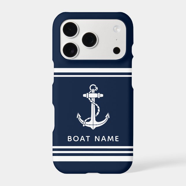 Nautical Boat Anchor Navy Blue Custom (Back)