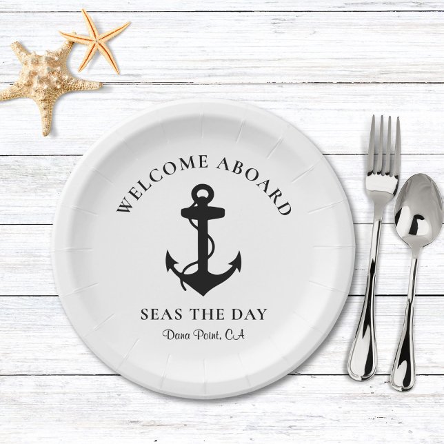 Nautical Boat Anchor Paper Plate (Creator Uploaded)