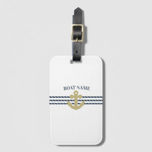 Nautical Boat Anchor,Rope Luggage Tag