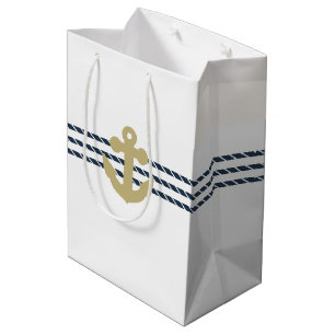 Nautical Boat Anchor,Rope Medium Gift Bag