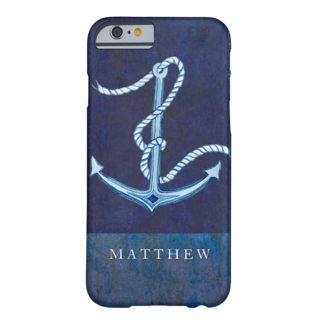 Nautical Boat Anchor, Sailing Ocean Sea Mens Case-Mate iPhone Case (Back)