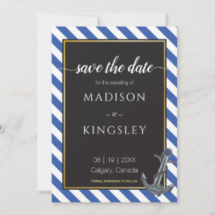 Nautical Boat Anchor Sailing SAVE THE DATE CARD
