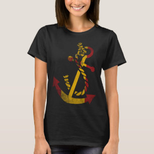 Nautical boat anchor Spain Spanish flag ocean Fish T-Shirt
