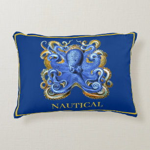 Nautical Boat Beach House Octopus Personal Marine  Decorative Cushion