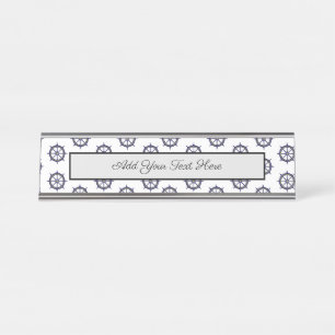 Nautical Boat Captain Sailors Anchor Desk Name Plate